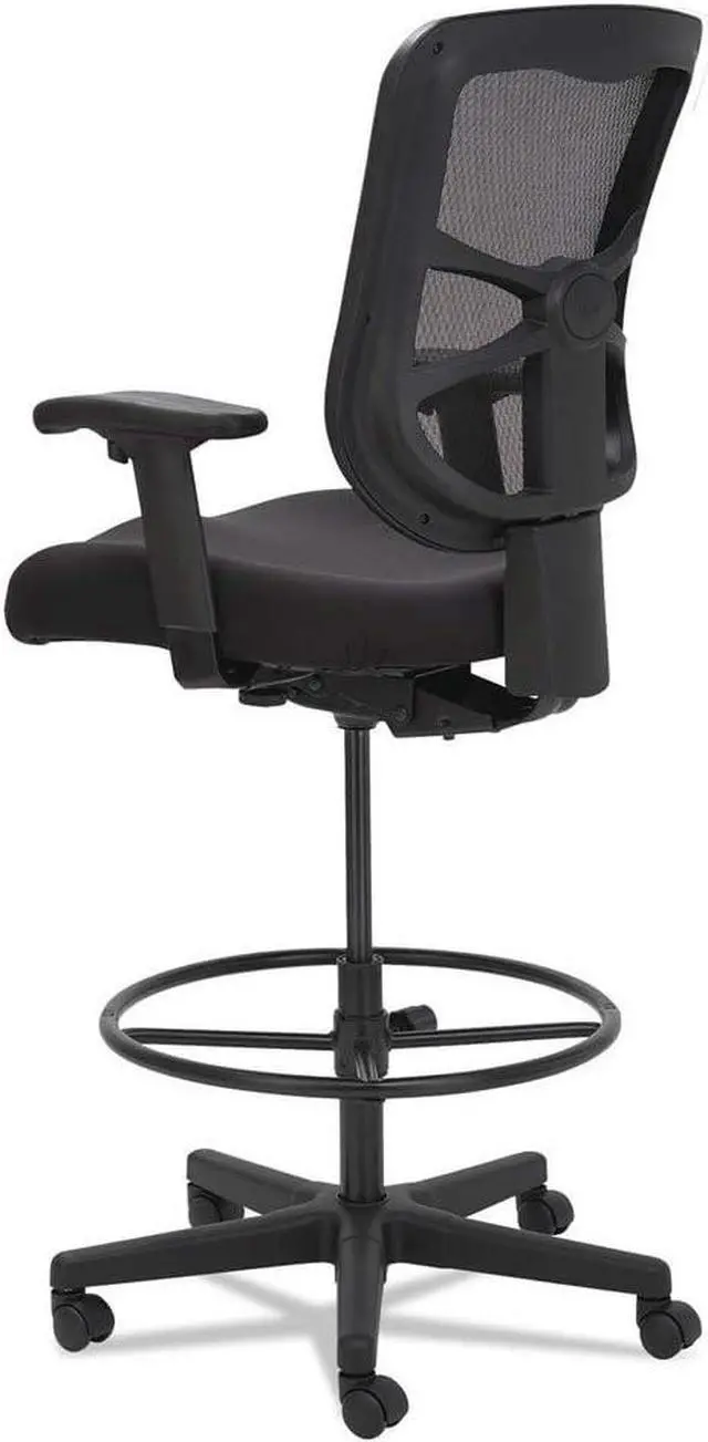 Alt view image 2 of 3 - Alera ALEEL4614 Elusion Series Mesh Stool with 22.6 in. - 31.6 in. Seat Height - Black