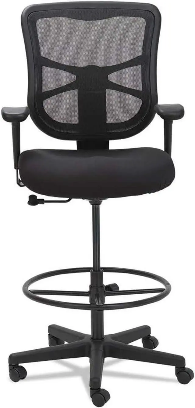 Alt view image 3 of 3 - Alera ALEEL4614 Elusion Series Mesh Stool with 22.6 in. - 31.6 in. Seat Height - Black