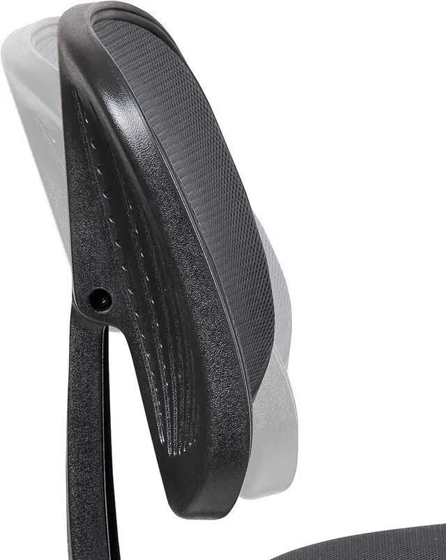 Alt view image 7 of 7 - EMMA + OLIVER Mid-Back Gray Mesh Swivel Task Office Chair with Pivot Back, BIFMA Certified