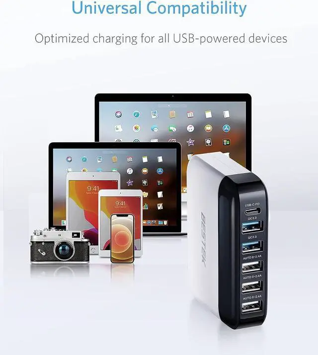 Alt view image 5 of 7 - Car USB Charger Fast Charge 86W 9A Quick Charge 3.0 & USB-C PD Car Charger Adapter with Smart Identification for Cell Phones, Tablets and Other USB Devices