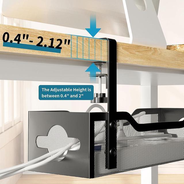 Double Wide Under Table or Desk Cord Management 18”