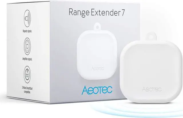 Main image of Z-Wave Hub Range Extender - Aeotec Range Extender 7 - Improves Performance and Range of Your Z-Wave Hub - SmartThings, Hubitat, Alarm.com, Ring, and More - Gen7 (One Pack)