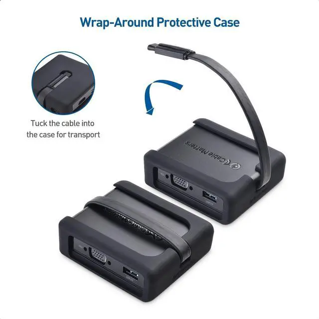 Alt view image 6 of 7 - Cable Matters 7-in-1 USB C Hub with Triple Display (HDMI, DisplayPort, VGA), 2x USB 3.0, Gigabit Ethernet, 100W Charging - Thunderbolt 4 /USB 4 /USB4 Compatible with MacBook Pro, Dell XPS, Surface Pro