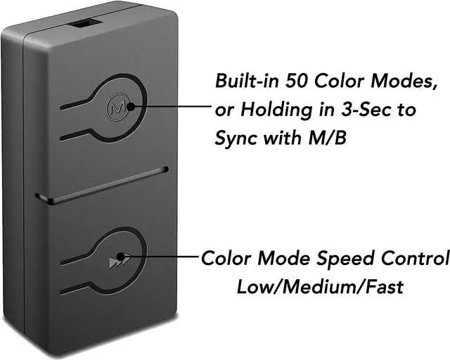Alt view image 4 of 6 - EZDIY-FAB RGB Converter, 12V RGB to 5V ARGB Transfer Hub with 3-Way Splitter, Motherboard with 12V 4-pin Header can Control 5V ADD-RGB Products, Built-in 50 Color Modes