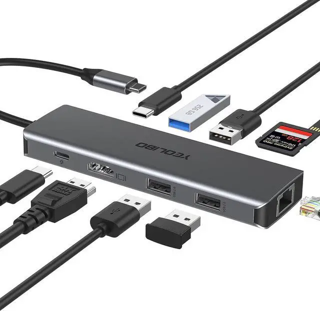 Main image of 16 in 1 and 10 in1 Docking Station,1000M RJ45 Ethernet, 4K HDMI and DP, USB 3.0 Ports, 100W PD Charging Port, Compatible for MacBook