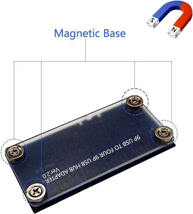 Alt view image 6 of 7 - 9pin USB Header Male 1 to 4 Female Extension Cable Card Motherboard 9-Pin USB 2.0 HUB 2 to 8-Port USB 2.0 Hub with Additional Power and Magnetic Base