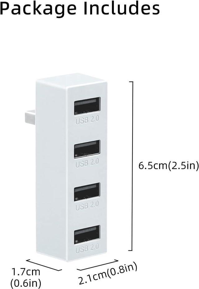 Alt view image 7 of 7 - Mcbazel 4 Ports USB Hub 2.0 for Xbox Series S, Portable High Speed USB Hub Splitter Expansion Adapter Accessories Compatible with Xbox Series S Console Only - White