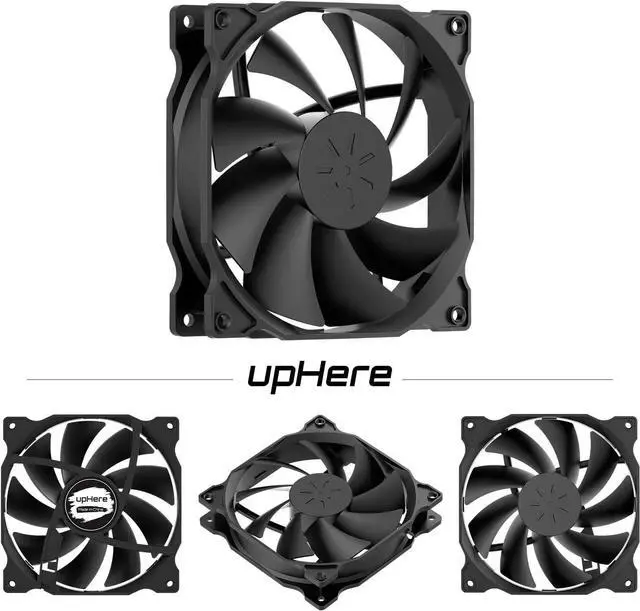Alt view image 2 of 7 - uphere 5-Pack PWM 4PIN Long Life Computer Case Fan 120mm Cooling Case Fan for Computer Cases Cooling,12BK4-5