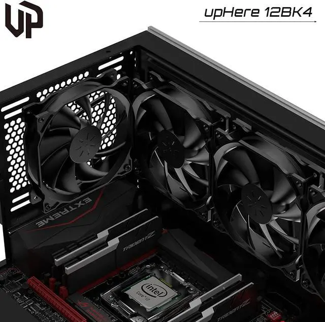 Alt view image 7 of 7 - uphere 5-Pack PWM 4PIN Long Life Computer Case Fan 120mm Cooling Case Fan for Computer Cases Cooling,12BK4-5