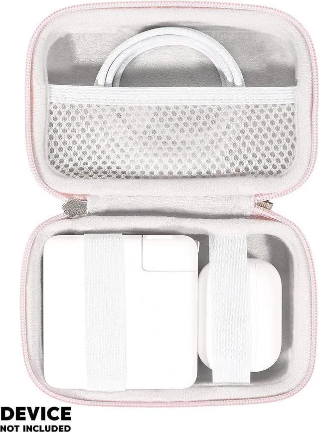 Alt view image 3 of 6 - CaseSack Handy Case for MacBook Air/Pro Charger MagSafe/MagSafe 2 Power Adapter, iPhone 14/14 Pro/13/13 Pro, MagSafe Charger, USB C Hub, Type C Hub, USB Multiport Adapter-Rose Gold(Larger Version)