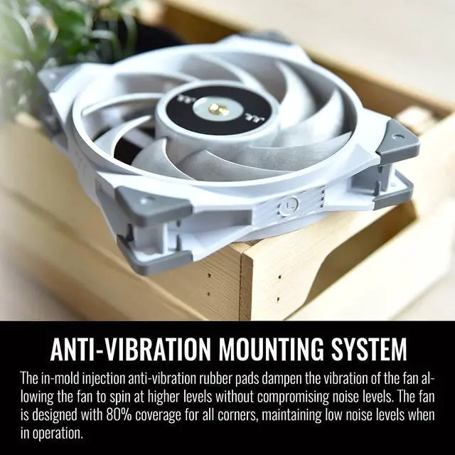 Alt view image 6 of 6 - Thermaltake ToughFan 12 White High Static Pressure 2000 PWM, Metal-Reinforced Motor Hub, Gen.2 Hydraulic Bearing 120mm Case/Radiator Fan, Single Pack, CL-F117-PL12WT-A
