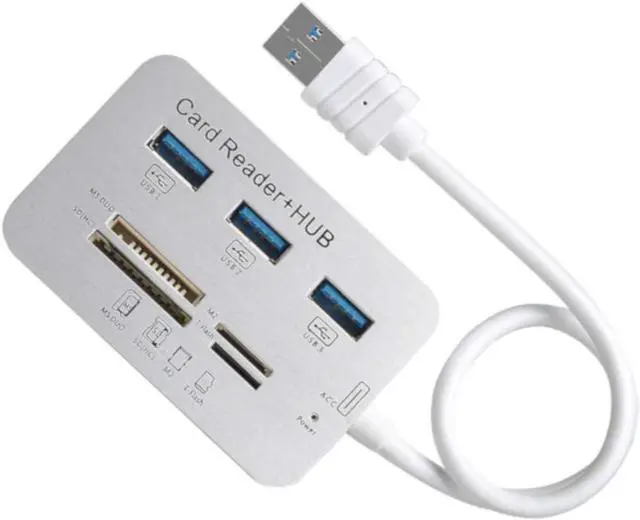 Alt view image 2 of 3 - JacobsParts 3 Port USB 3.0 Hub with Card Reader MS SD M2 TF Multi-in-1 Memory Adapter