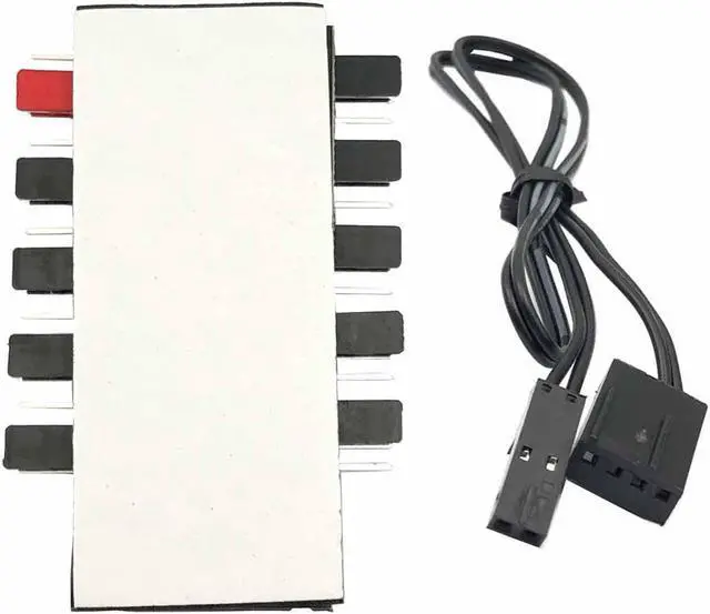 Alt view image 3 of 5 - FainWan 1-Pack 10 Way 4Pin PWM PC Fan Hub with Cable Computer Cooling Fan Power Cable Extender PCB Adapter SATA 1 to 10 Multi Way Splitter