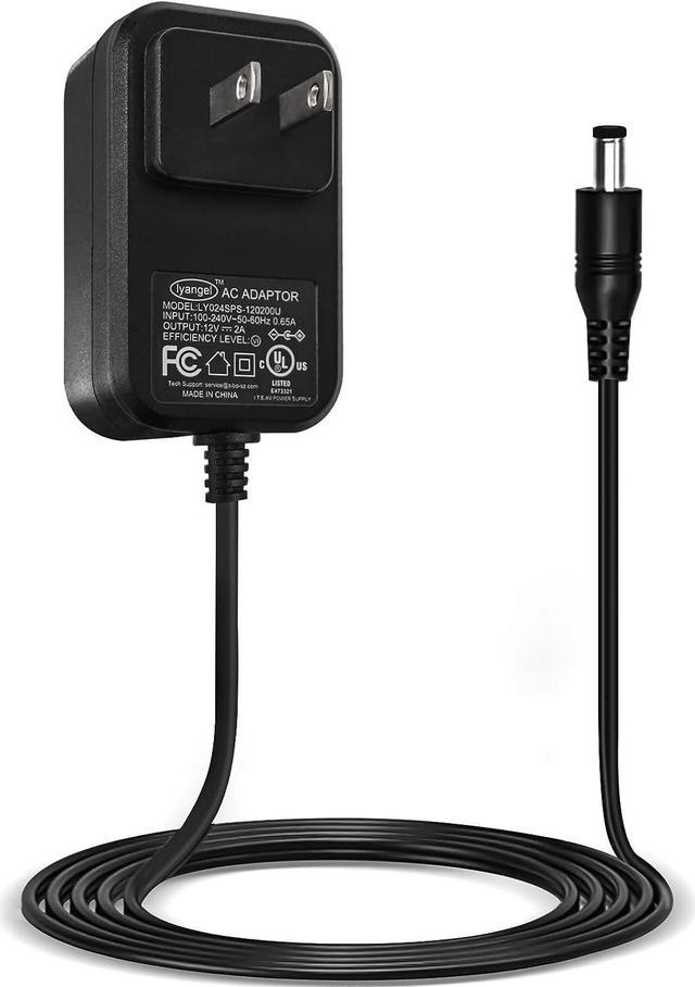 YGHSZ 12V 2A Power Supply Adapter 3M, AC/DC Adapter 100-240v 50/60hz to  12V, 5.5 x 2.1mm Jack Switching Power Adapter for CCTV Camera,LED Strip  Lights,Audio/Video,Router,TV Box,Black,10ft (UL Listed) 