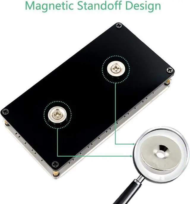 Alt view image 3 of 6 - HLT 12 Way 5V 3 Pin ARGB HUB RGB LED Splitter Hub with PMMA Case and Magnetic Standoff for ASUS/MSI 5V 3pin LED Controller