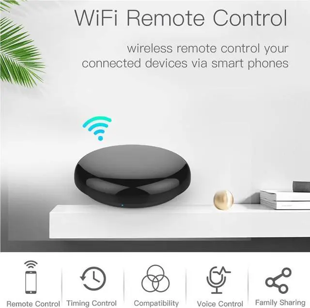 Alt view image 2 of 6 - MOES WiFi Smart IR Remote Controller Smart Home Infrared Universal Remote Blaster,One for All Control AC TV DVD CD AUD SAT etc,Compatible with Alexa and Google Assistant,No Hub Required