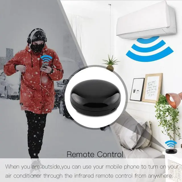 Alt view image 6 of 6 - MOES WiFi Smart IR Remote Controller Smart Home Infrared Universal Remote Blaster,One for All Control AC TV DVD CD AUD SAT etc,Compatible with Alexa and Google Assistant,No Hub Required