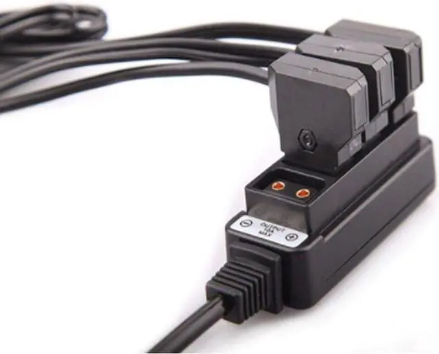 Alt view image 4 of 4 - V Mount Power Split Male D-Tap B Type Power Tap to 4-Port Female D-Tap P-Tap Hub Adapter Splitter for Photography Power Cable