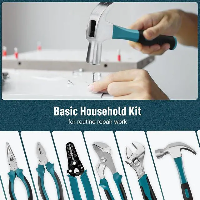 Alt view image 3 of 7 - Sundpey Home Tool Kit 281-PCs - Protable Complete Basic Repair General Hand Tool Sets for Men Women - Full Tool Set with Socket Wrench Set & Screwdriver Set & Metric Hex Key & Pliers & Tool Box Case