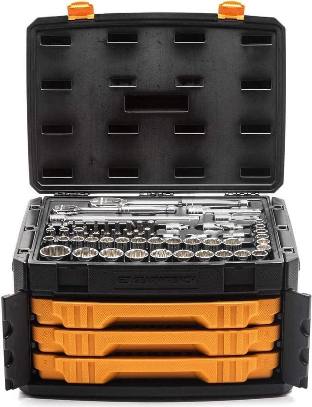 Alt view image 4 of 7 - GEARWRENCH 243 Pc. 12 Pt. Mechanics Tool Set in 3 Drawer Storage Box - 80972