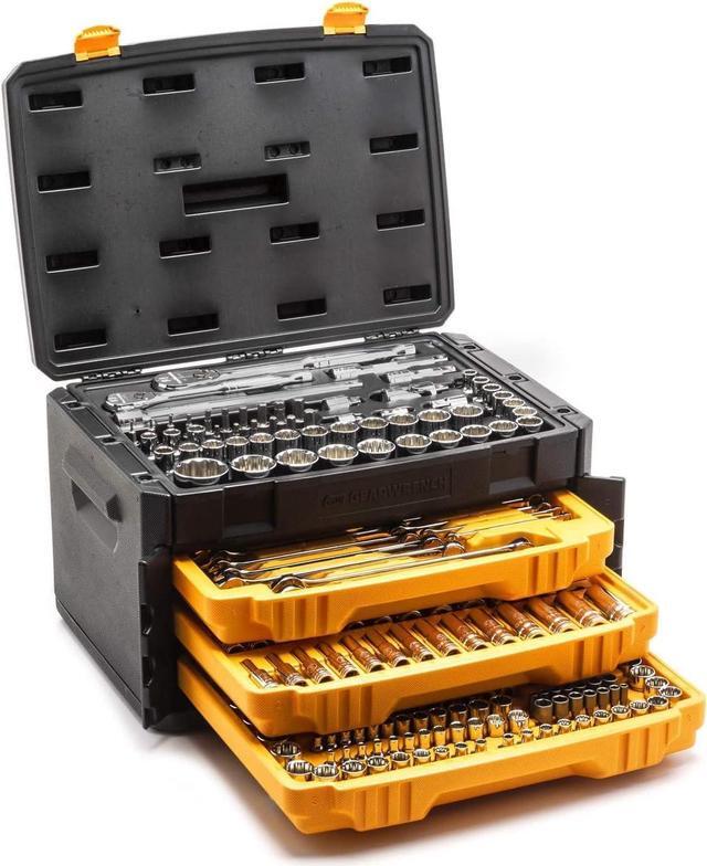 Alt view image 5 of 7 - GEARWRENCH 243 Pc. 12 Pt. Mechanics Tool Set in 3 Drawer Storage Box - 80972