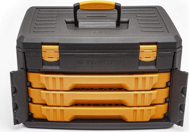 Alt view image 7 of 7 - GEARWRENCH 243 Pc. 12 Pt. Mechanics Tool Set in 3 Drawer Storage Box - 80972
