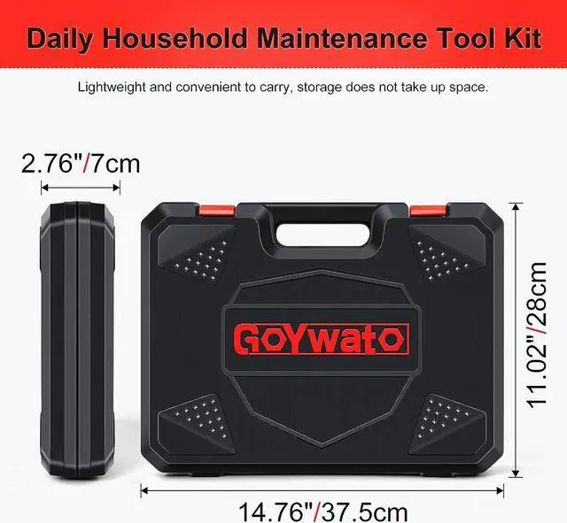 Alt view image 5 of 7 - GoYwato Home Tool Kit 214PCs - Complete Repair Basic Hand Tool Set for Men Women - Household Tool Kit for Home Improvement with Hammer & Pliers Set & Ratchet Screwdriver & Protable Tool Box Case