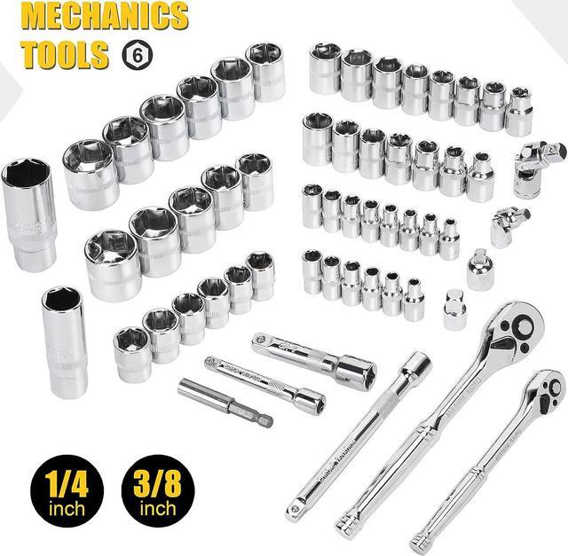 Alt view image 2 of 7 - TOPLINE 467-Piece Household Home Tool Sets for Mechanics, 16-Inch Tool Bag with Heavy Duty Home Tool Kit Included, Tool Sets for Men, Tool Kits for Home General Maintenance, Basic Applications