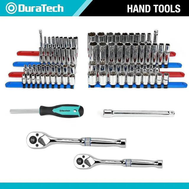 Alt view image 5 of 7 - DURATECH 269-Piece Socket Wrench and Home Repair Hand Tool Kit- Daily Use Mechanics Hand Tool Kit with Wide Open Mouth Tool Bag