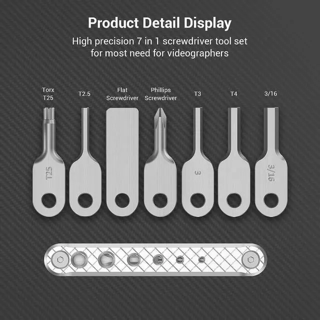 Alt view image 2 of 7 - SMALLRIG Folding Tool Set with Screwdrivers and Hex Key Wrenches, Seven Functional Tools Included - 2213