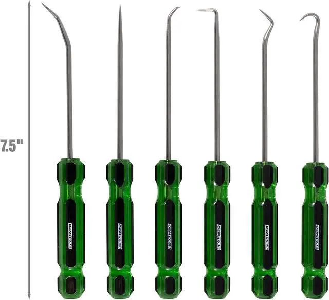Alt view image 2 of 7 - OEMTOOLS 26545 6 Piece Hook And Pick Set With Acetate Handle, Hook Tool And Pick Tool, Vehicle Pick And Hook Set, Pick Tool Set For Mechanics