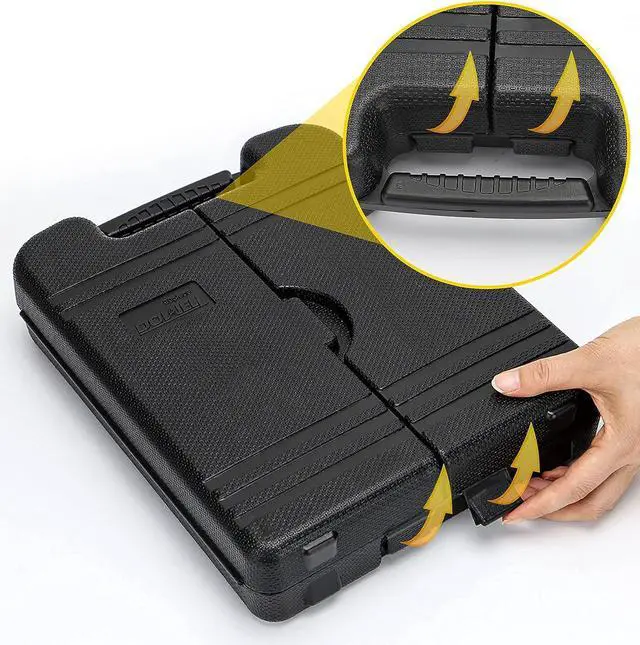 Alt view image 7 of 7 - DOWELL 90 Piece Tool Set Home Repair Hand Tool Kit with Wrench Sets Plastic Tool Box Storage Case