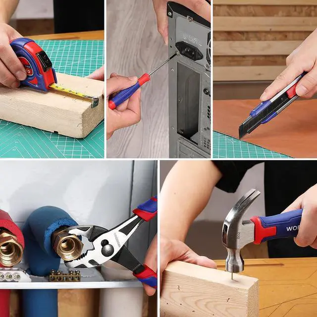 Alt view image 5 of 7 - Home Tool Kit with 3.7V Rotatable Electric Screwdriver 18PCS General Household Tool Kit with Toolbox Rechargeable Electric Screwdriver Kit Basic Portable Tool Set for Dorm Garage DIY