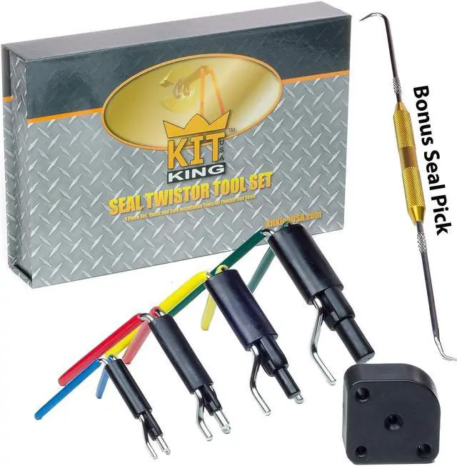 Alt view image 4 of 7 - Kit King - Rod Seal Install Tool Set - 5 Piece Hydraulic U-Cup Twistor Installation Tool Set
