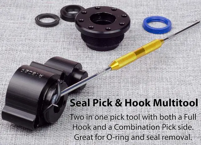 Alt view image 5 of 7 - Kit King - Rod Seal Install Tool Set - 5 Piece Hydraulic U-Cup Twistor Installation Tool Set