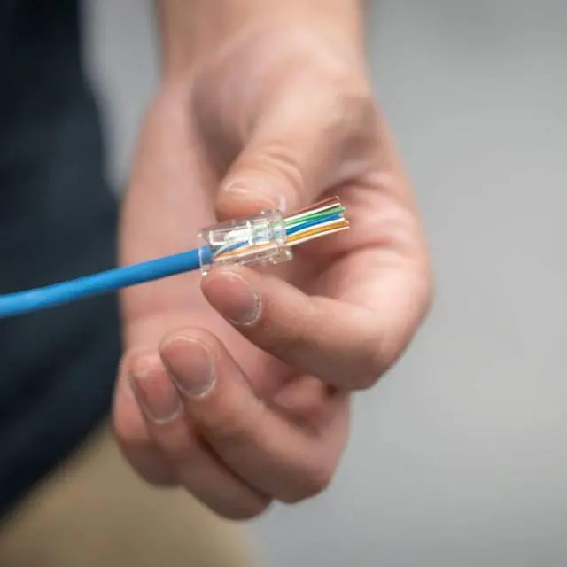 Alt view image 6 of 6 - Klein Tools 80024 Racheting Data Cable and CAT6 Plug 50-Pack Tool Kit, Pass Thru Installation Tool Kit, 2-Piece