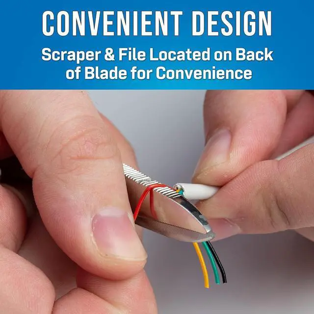 Alt view image 6 of 6 - Jonard Tools TK-400 3 Piece Splicers Kit with included Splicing Knife, Electrician's Scissors, and Leather Pouch