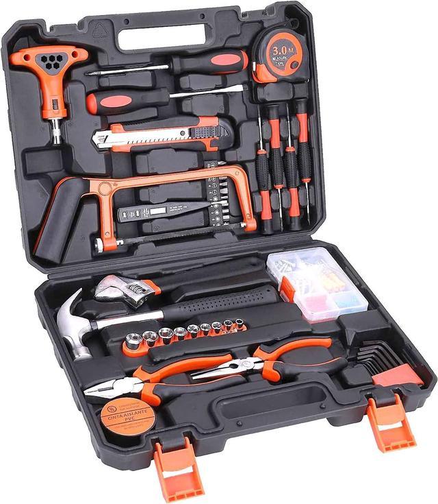 Tool Set Household Hand Tool Kit With Plastic Toolbox Storage Case