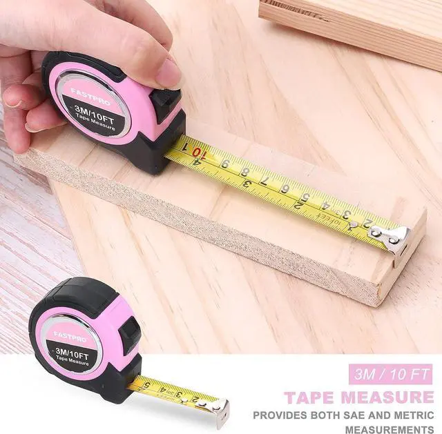 Alt view image 5 of 7 - FASTPRO 33-Piece Pink Tool Kit, Household Tool Set with Screwdriver Bits Holder Set, Basic Hand Tools for Women with tool bag