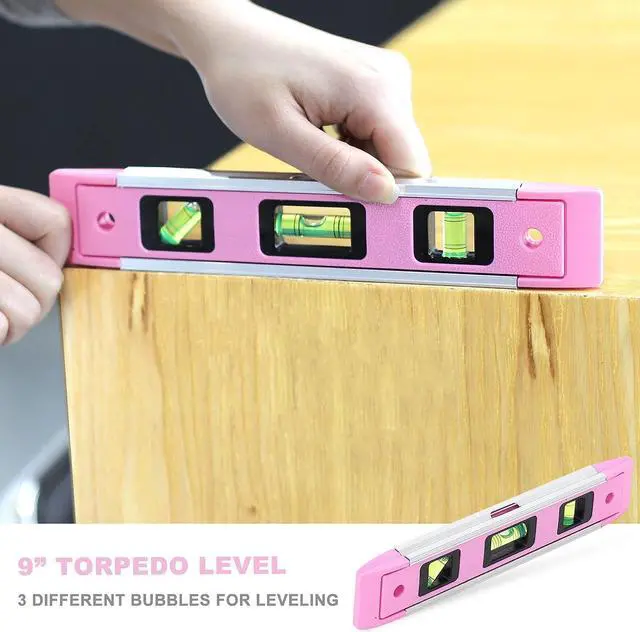 Alt view image 6 of 7 - FASTPRO 33-Piece Pink Tool Kit, Household Tool Set with Screwdriver Bits Holder Set, Basic Hand Tools for Women with tool bag
