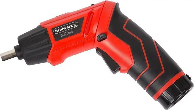 Main image of Stalwart - 75-PT1000 Pivoting Screwdriver 45 Pc. Set-Pivoting Cordless Power Tool with Rechargeable 3.6V Battery, LED Lights, Bits, Sockets, and Case by Black