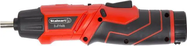 Alt view image 5 of 7 - Stalwart - 75-PT1000 Pivoting Screwdriver 45 Pc. Set-Pivoting Cordless Power Tool with Rechargeable 3.6V Battery, LED Lights, Bits, Sockets, and Case by Black