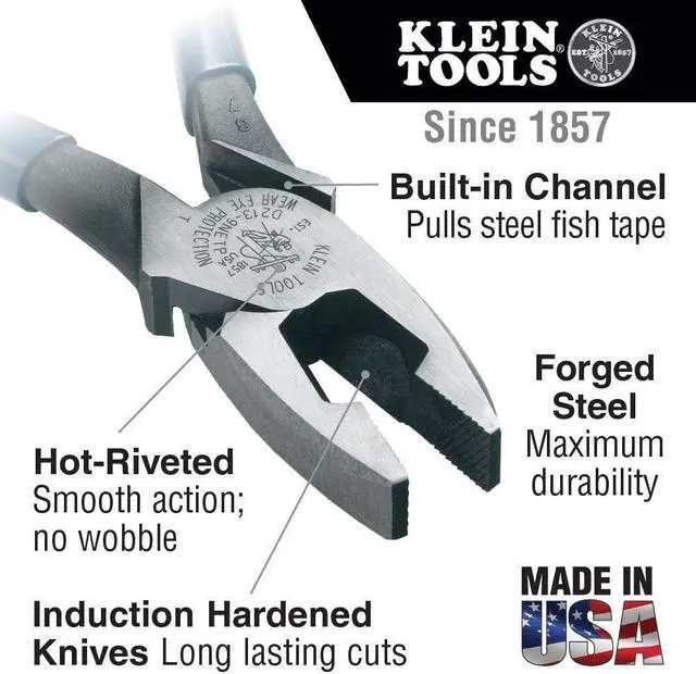 Alt view image 4 of 7 - Klein Tools 92914 Tool Kit, Tool Set Includes Basic Tools, Pouch and Belt for Journeyman, Linesman, Professionals and Homeowners, 14-Piece