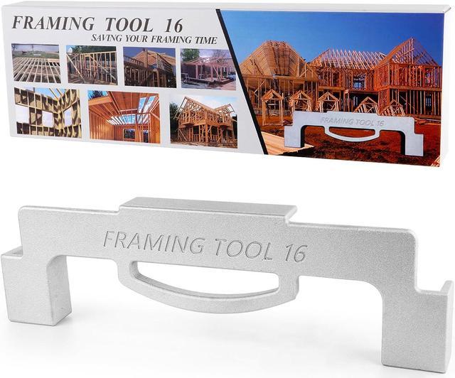 Framing Tools, Stud 16 Master, 16 Inch On-Center Framing Tool, Stud Layout  Tools Made of Durable Aluminum, Precision Wall Stud Framing Tool,  Measurement Jig Tool For Walls, Roofs, Floors or Ladders 