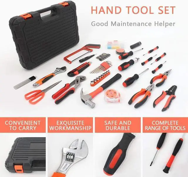 Alt view image 3 of 7 - SONGWAY Small Household Mechanic Tool Set - 102 Piece Tool Box Set, Home Basic Tool Kit, Mechanic Hand Tool Kit, General Tool Kit for Home