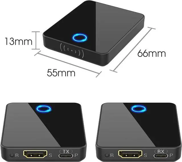 Alt view image 7 of 7 - Wireless HDMI Transmitter and Receiver,Binken 150m Wireless HDMI Extender Support 1080P@60 Hz, Support 2.4/5GHz for Streaming Video Audio from Laptop, PC Satellite to HDTV Projector Model 810