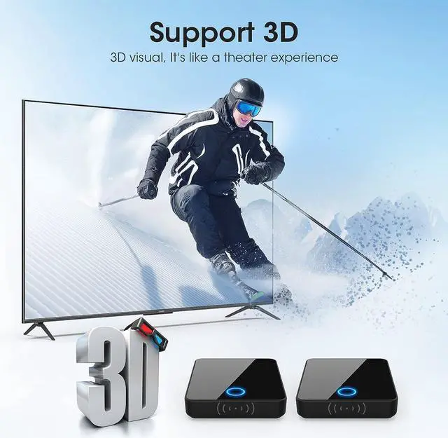 Alt view image 3 of 7 - Wireless HDMI Transmitter and Receiver,Binken 150m Wireless HDMI Extender Support 1080P@60 Hz, Support 2.4/5GHz for Streaming Video Audio from Laptop, PC Satellite to HDTV Projector Model 810