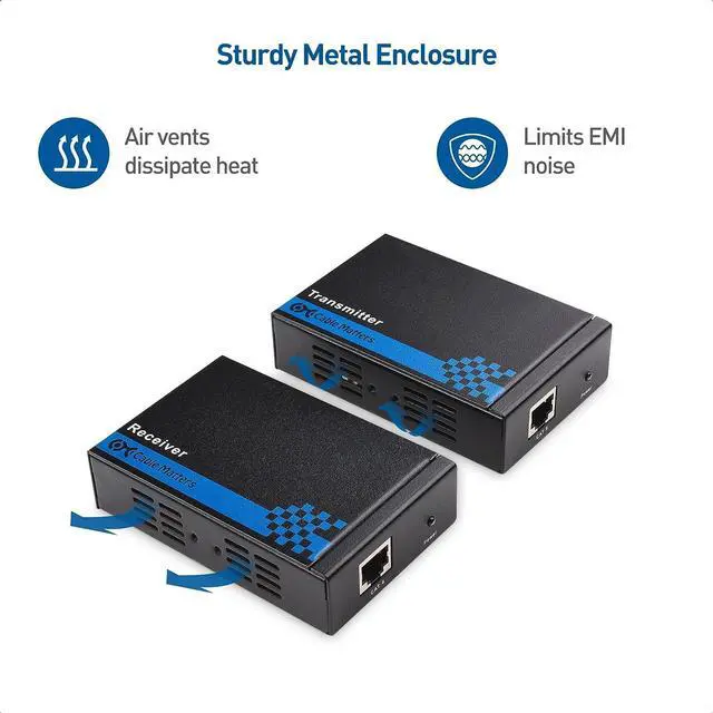 Alt view image 5 of 7 - Cable Matters Wall Mount HDMI Extender (HDMI Over Ethernet Cable) with TCP/IP Support for 1-to-Many Setup - Up to 300 Feet