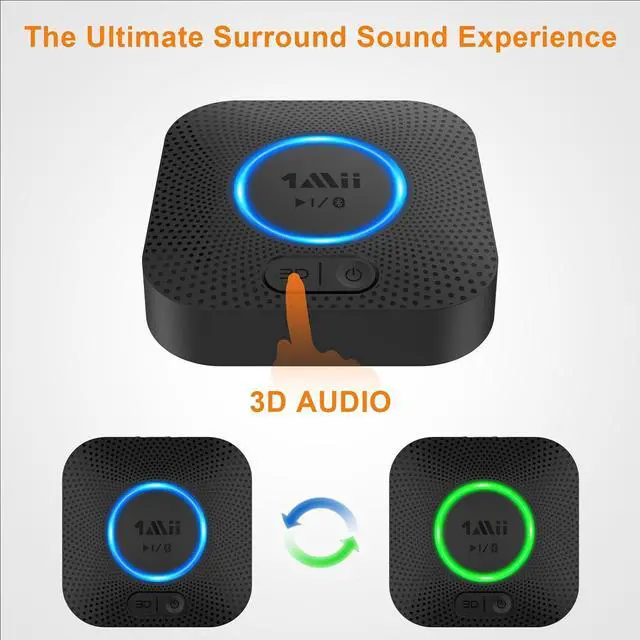 Alt view image 6 of 6 - [Upgraded] 1Mii B06 Plus Bluetooth Receiver, HiFi Wireless Audio Adapter, Bluetooth 5.1 Receiver with 3D Surround aptX HD aptX Low Latency for Home Music Streaming Stereo System