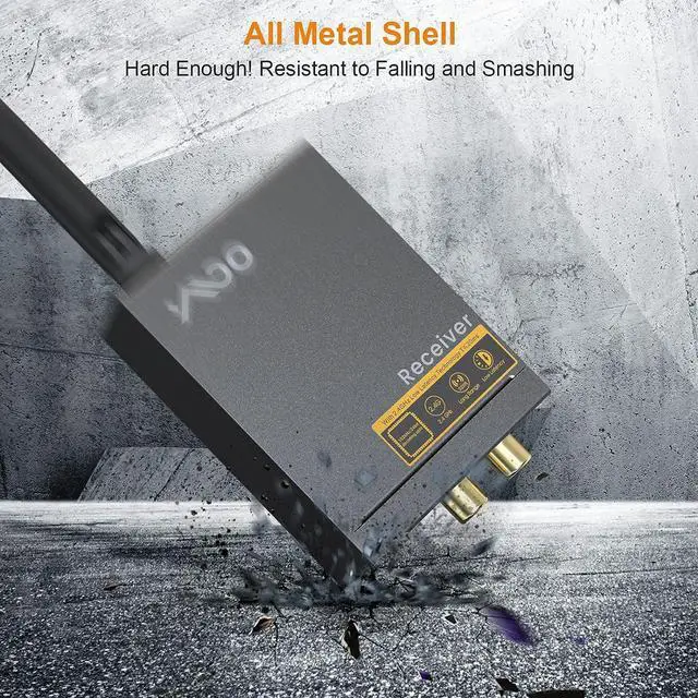 Alt view image 7 of 7 - YMOO 3 in 1 2.4Ghz Wireless Audio Transmitter and Receiver,2 Receivers for Two Speakers,20ms Ultra Low Latency,192kHz/24bit HiFi,320ft Range RCA Jack Wireless Adapter for Active Subwoofer/Speaker
